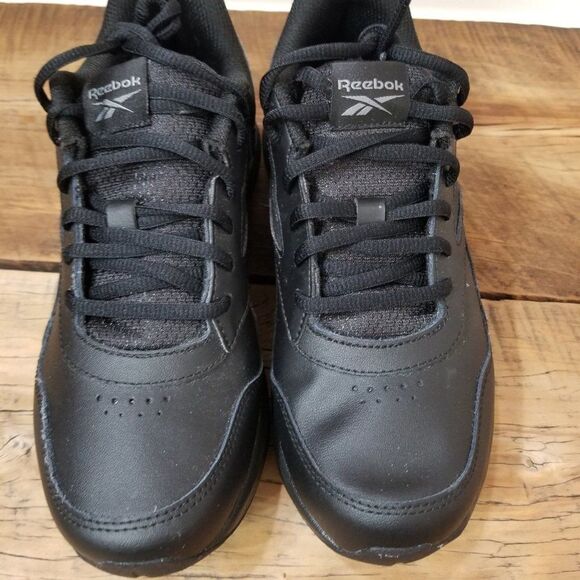 Reebok DMX MAX Black Leather Walking Shoes Size 7.5 - Picture 4 of 7